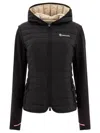 Moncler Grenoble Women Logo Zip Light Down Jacket In Black