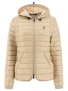 Moncler Karura Zip-up Down Jacket In Beige