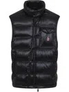 Moncler Grenoble Sleeveless Padded Vest In Black