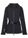 Moncler Relaxed Fit Technical Jacket With Adjustable Features In Black