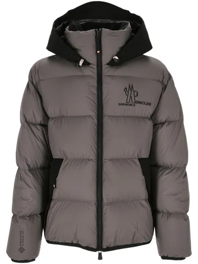 Moncler Grenoble Marcassin Short Down Jacket With Hood In Multicolor