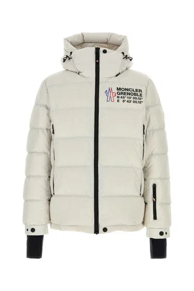 Moncler Chalk Nylon Isorno Down Jacket In White