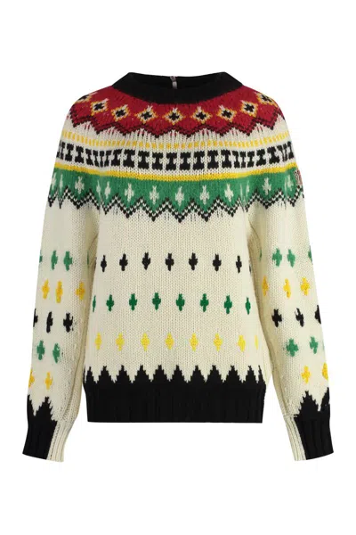 Moncler 费尔岛式针织圆领毛衣 In Multicolor