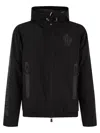 Moncler Padded Technical Poplin Jacket For Outdoor Activities In Black