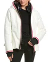Moncler Wool-trim Down Coat In White