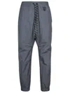 Moncler Jogger Pants In Grey Polyester In Gray