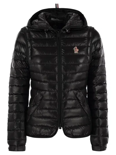 Moncler Grenoble Karura 2 In 1 Hooded Short Down Jacket In Black