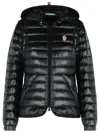 Moncler Karura Transformable Shiny Black Puffer Jacket In Black