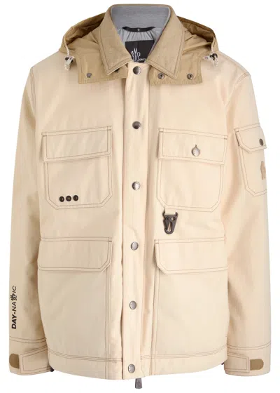 Moncler Grenoble Kelpius Padded Cotton-twill Overshirt Jacket In Brown