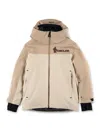 Moncler Grenoble Kids Moriond Ski Jacket Beige In Brown