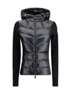 Moncler Grenoble Felpa Imbottita In Pile Con Zip E Cappuccio In Black