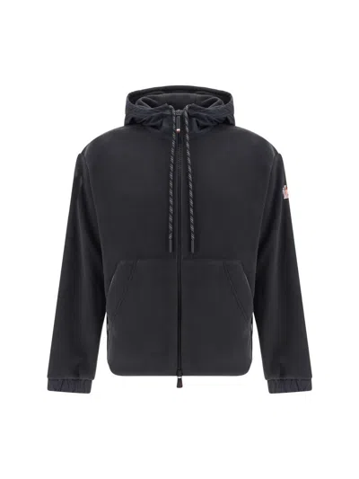 Moncler Hooded Sweatshirt In Black