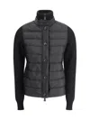 Moncler Logo-patch Padded-panel Jacket In Black