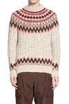 Moncler Jacquard Wool Blend Sweater With Geometric Pattern In Multi