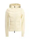 Moncler Nylon Down Jackt With Fleece Inserts In Multi
