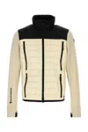 Moncler High Collar Long Sleeve Quilted Jacket In Multi