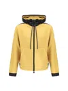 Moncler Zip-up Fleece Hoodie In Yellow