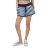 MONCLER MONCLER GRENOBLE LADIES ABSTRACT PRINTED SHORTS - BRIGHT BLUE