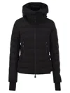 Moncler Womens Black Lamoura Hooded Shell-down Ski Jacket
