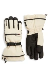 Moncler Leather-trimmed Ski Gloves In 051-cream