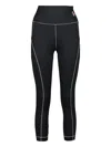 Moncler Leggings With Logo Patch And Contrast Stitching