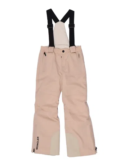 Moncler Grenoble Light Pink Ski Trousers In Brown