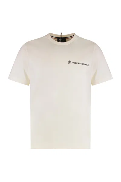 Moncler Grenoble Lightweight Crew Neck Mini Cotton T-shirt In White