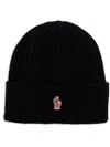 MONCLER MONCLER GRENOBLE LOGO-APPLIQUÉ BEANIE