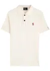 Moncler Grenoble Logo-appliqué Woven Polo Shirt In Brown