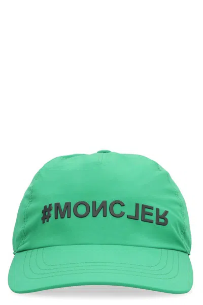 Moncler Grenoble Logo Baseball Cap In Green