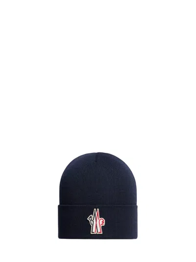 Moncler Grenoble Logo Cap In Blue