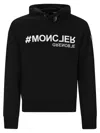 Moncler Grenoble Logo Cotton Hoodie In Black