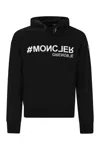 Moncler Grenoble Logo Cotton Hoodie In Black