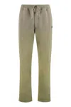 Moncler Grenoble Logo Detail Cotton Track-pants In Grey