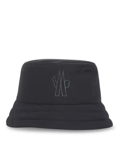 Moncler Grenoble Logo Detailed Bucket Hat In Black
