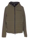 Moncler Grenoble Logo Down Jacket In Green