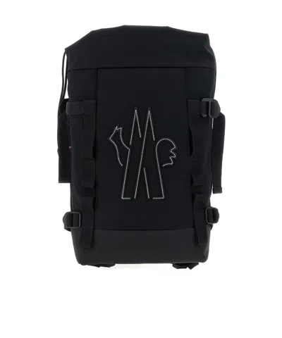 Moncler Logo Backpack In Black