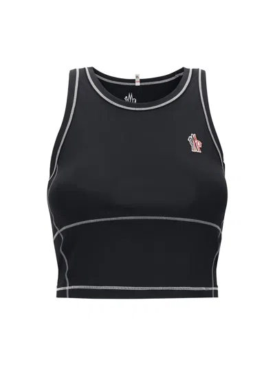 MONCLER MONCLER GRENOBLE LOGO EMBROIDERED TANK TOP