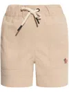 Moncler Grenoble Women Logo Nylon Shorts In Beige