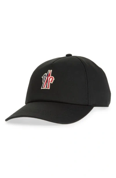 MONCLER MONCLER GRENOBLE LOGO PATCH BASEBALL CAP