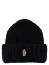 Moncler Grenoble Logo Patch Beanie In Black