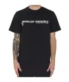 Moncler Crew Neck Short Sleeve Straight Hem T-shirt In Black