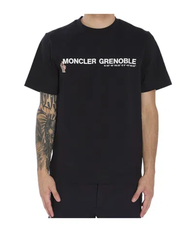 MONCLER MONCLER GRENOBLE LOGO PATCH CREWNECK T-SHIRT