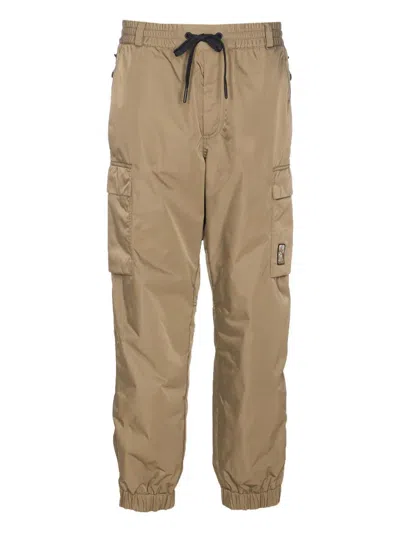 Moncler Grenoble Logo-patch Elasticated Trousers In Brown