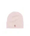 Moncler Grenoble Logo-patch Knitted Beanie In Pink