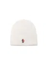 Moncler Grenoble Logo-patch Knitted Beanie In White