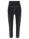 Moncler Leggings With Logo Patch And Contrast Stitching
