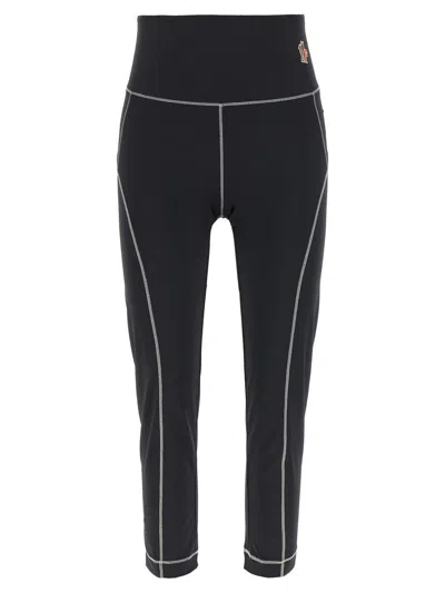 MONCLER MONCLER GRENOBLE LOGO PATCH LEGGINGS