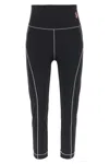 Moncler Leggings With Logo Patch And Contrast Stitching