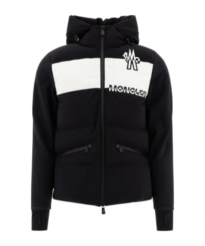 MONCLER MONCLER GRENOBLE LOGO PRINTED HOODED DOWN JACKET